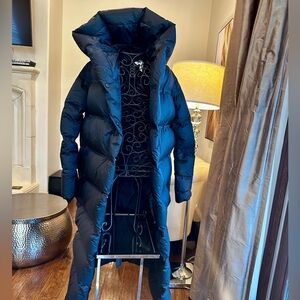 Lululemon Black Down Filled Long Length Puffer Jacket.